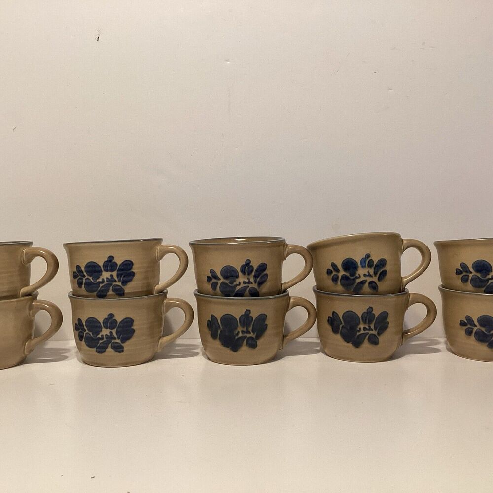 vintage pfaltzgraff #100 set of 10 coffee mug made in usa